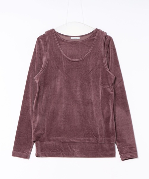 Rouge vif la cle（ルージュヴィフラクレ）の「【Keena/キーナ】レイヤートップス/トップス/レイヤード/２枚セット/上品【WEB限定】（Tシャツ/カットソー・レディース・ネイビー/ピンク/ブラック・フリー）」の20枚目の写真