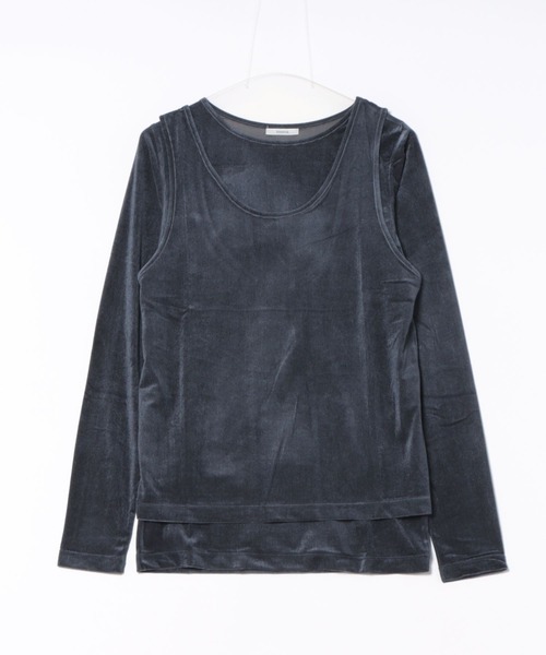 Rouge vif la cle（ルージュヴィフラクレ）の「【Keena/キーナ】レイヤートップス/トップス/レイヤード/２枚セット/上品【WEB限定】（Tシャツ/カットソー・レディース・ネイビー/ピンク/ブラック・フリー）」の19枚目の写真