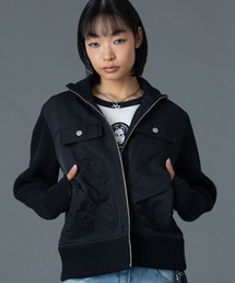 X-girl | RIBBED SLEEVE WOVEN JACKET(ブルゾン)