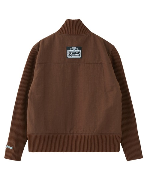 X-girl（エックスガール）の「RIBBED SLEEVE WOVEN JACKET（ブルゾン・レディース・ブラック/ブラウン/ベージュ・S/M）」の7枚目の写真