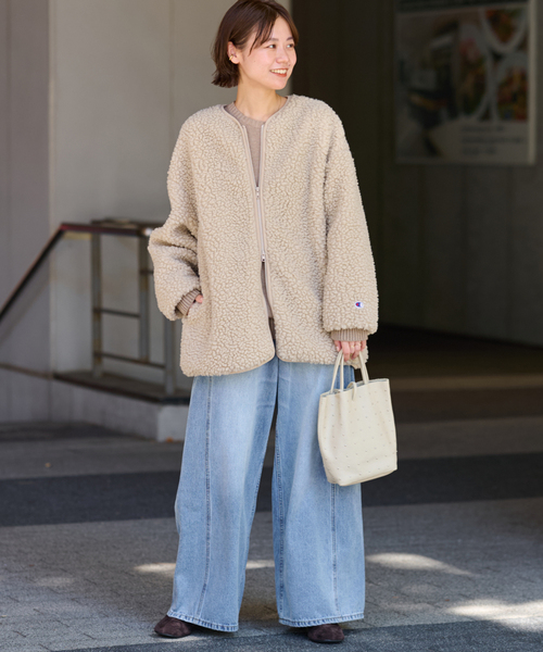 別注Champion/チャンピオン ボアフリースジャケット WEB限定追加2》別注【Champion/チャンピオン】ボアフリースジャケット