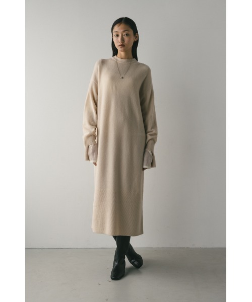 STYLEMIXER(スタイルミキサー)の「ルーズウールニットワンピース(ワンピース・レディース・アイボリー/ブルー/キャメル・SMALL/MEDIUM)」の4枚目の写真