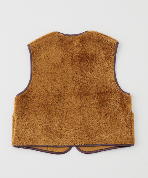 EDIFICE（エディフィス）の「パイピング ファー ベスト（ブルゾン・メンズ・ブラウン/ブラック・LARGE/MEDIUM）」の3枚目の写真