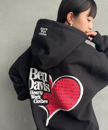 【WEB限定】[BEN DAVIS/ベンデイビス] PUFFYハートロゴ バックプリントパーカー【追加】