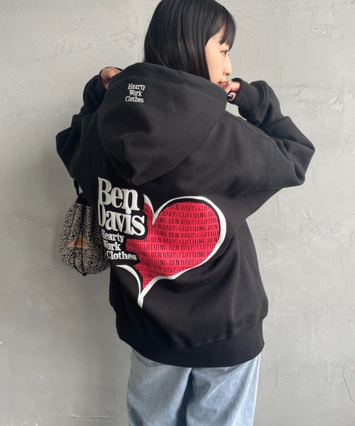 WEB限定】[BEN DAVIS/ベンデイビス] PUFFYハートロゴ バックプリント