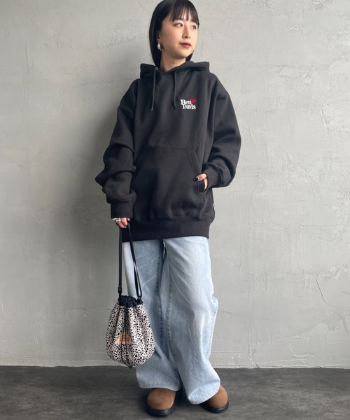 BEN DAVIS（ベンデイビス）の「【WEB限定】[BEN DAVIS/ベンデイビス] PUFFYハートロゴ バックプリントパーカー【追加】（パーカー・レディース・ブラック/ネイビー/グレー・M/L/XL）」の11枚目の写真