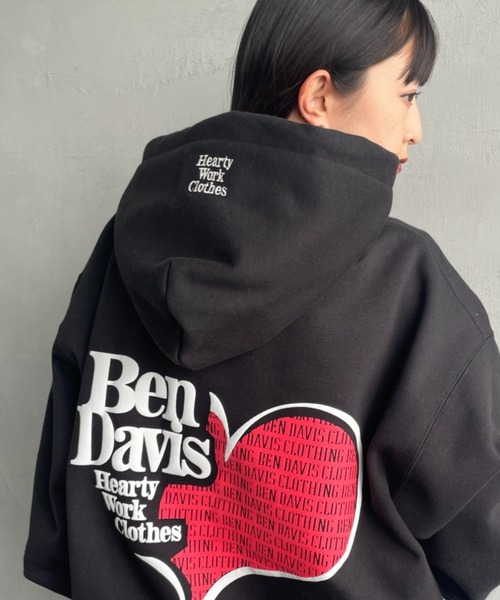 BEN DAVIS（ベンデイビス）の「【WEB限定】[BEN DAVIS/ベンデイビス] PUFFYハートロゴ バックプリントパーカー【追加】（パーカー・レディース・ブラック/ネイビー/グレー・M/L/XL）」の15枚目の写真