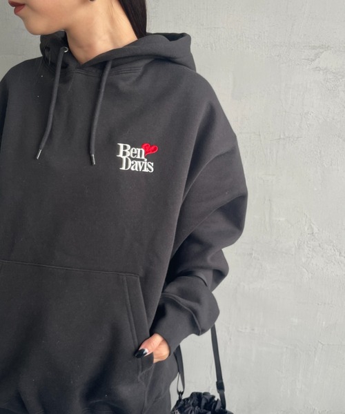 BEN DAVIS（ベンデイビス）の「【WEB限定】[BEN DAVIS/ベンデイビス] PUFFYハートロゴ バックプリントパーカー【追加】（パーカー・レディース・ブラック/ネイビー/グレー・M/L/XL）」の14枚目の写真