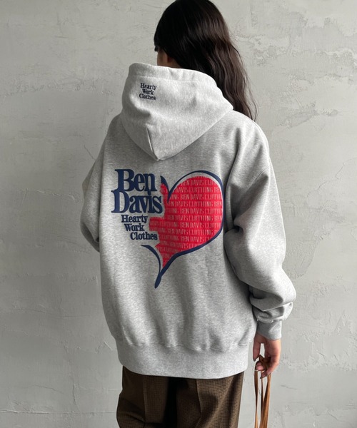 BEN DAVIS（ベンデイビス）の「【WEB限定】[BEN DAVIS/ベンデイビス] PUFFYハートロゴ バックプリントパーカー【追加】（パーカー・レディース・ブラック/ネイビー/グレー・M/L/XL）」の20枚目の写真