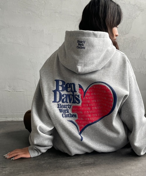 WEB限定】[BEN DAVIS/ベンデイビス] PUFFYハートロゴ バックプリント