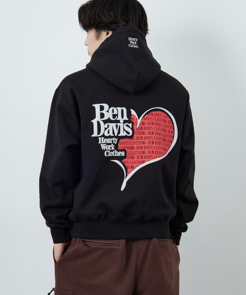 WEB限定】[BEN DAVIS/ベンデイビス] PUFFYハートロゴ バックプリント
