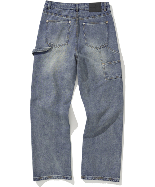 NOT4NERD(ノットフォーナード)の「Carpenter Flare Fit Denim Pants - Deep Blue(デニムパンツ・レディース・その他・MEDIUM/LARGE/X-LARGE)」の2枚目の写真