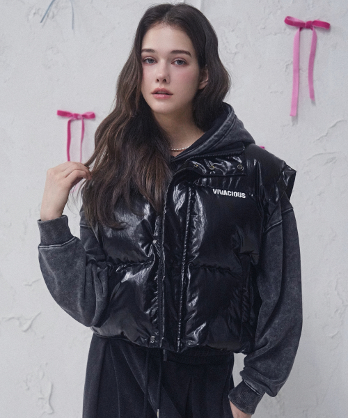 Vivacious(ビバシャス)の「Joie Puffer Vest IVORY(ダウンベスト・レディース・アイボリー・FREE)」の2枚目の写真