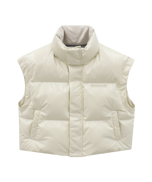 Vivacious(ビバシャス)の「Joie Puffer Vest IVORY(ダウンベスト・レディース・アイボリー・FREE)」の4枚目の写真