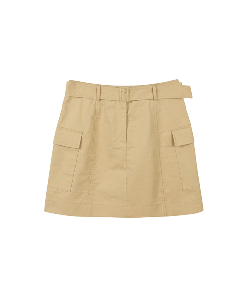PLASTIC ISLAND(プラスティックアイランド)の「Belted Outpocket Mini Skirt PP3WS886(スカート・レディース・ベージュ・X-SMALL/SMALL/MEDIUM)」の5枚目の写真