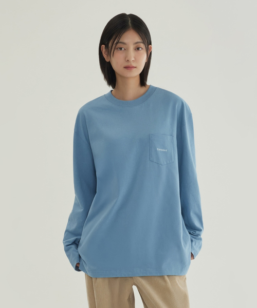 COVERNAT(カバーナット)の「ベーシックポケットロングスリーブダスティーブルー(Tシャツ/カットソー・メンズ・その他・SMALL/MEDIUM/LARGE/X-LARGE)」の1枚目の写真