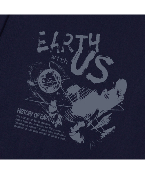 ASTRAL PROJECTION(アストラルプロジェクション)の「アースウィズアース オーバーサイズ ロングスリーブTシャツ_ネイビー(Tシャツ/カットソー・メンズ・その他・MEDIUM/X-LARGE/XX-LARGE/LARGE)」の5枚目の写真