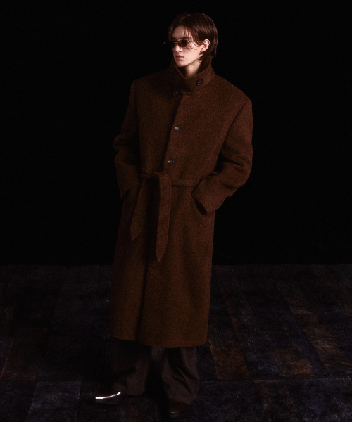 WESLEYHYUSTON(ウェズリーユーストン)の「Monterra handmade wool balmacaan coat brown(チェスターコート・メンズ・その他・MEDIUM/LARGE)」の2枚目の写真