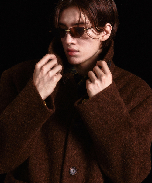 WESLEYHYUSTON(ウェズリーユーストン)の「Monterra handmade wool balmacaan coat brown(チェスターコート・メンズ・その他・MEDIUM/LARGE)」の6枚目の写真