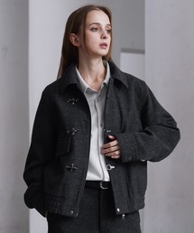 CLEL（クレイル）の「【CLEL】Wool Blend Herringbone Tweed Fireman Blouson / ウールブレンド ヘリンボーンツイードファイヤーマンブルゾン（ブルゾン）」