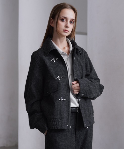 PLAGE HERRINGBONE TWEED ブルゾン ツイード ヘリンボーン PLAGE HERRINGBONE TWEED ブルゾン ツイード ヘリンボーン - メルカリ