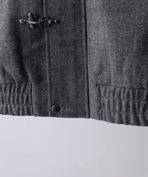 CLEL】Wool Blend Herringbone Tweed Fireman Blouson / ウール