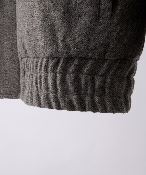 CLEL】Wool Blend Herringbone Tweed Fireman Blouson / ウール