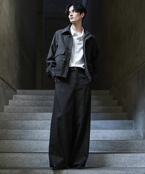 CLEL（クレイル）の「【CLEL】Wool Blend Herringbone Tweed Fireman