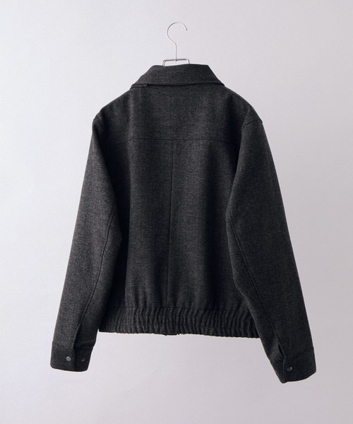 CLEL】Wool Blend Herringbone Tweed Fireman Blouson / ウール