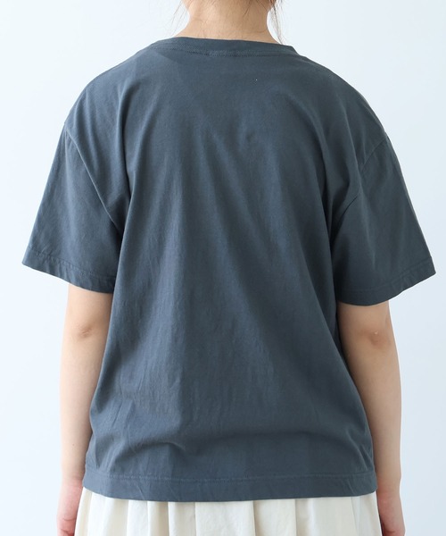 bulle de savon（ビュルデサボン）の「おはなのラバープリント Tシャツ（Tシャツ/カットソー・レディース・チャコールグレー/ホワイト・FREE）」の21枚目の写真