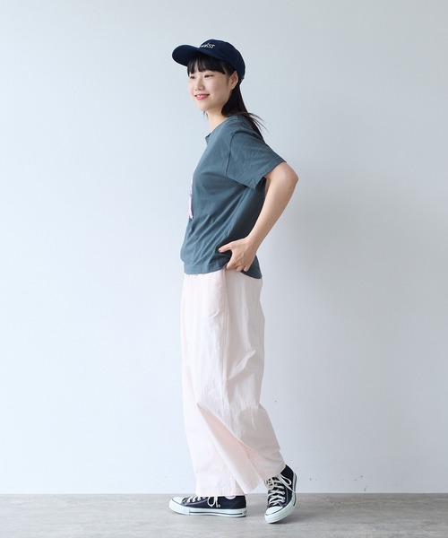 bulle de savon（ビュルデサボン）の「おはなのラバープリント Tシャツ（Tシャツ/カットソー・レディース・チャコールグレー/ホワイト・FREE）」の18枚目の写真