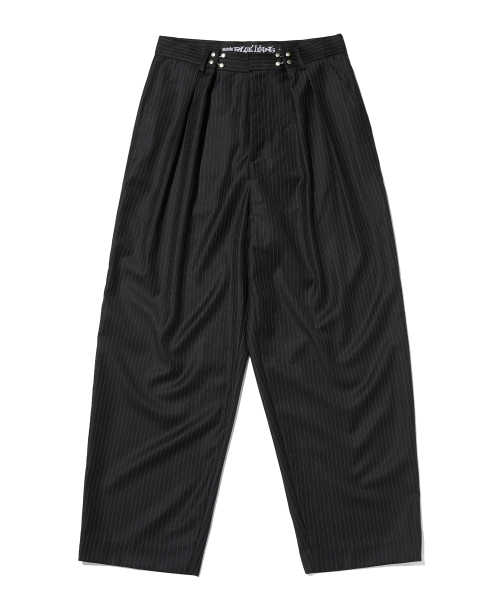 suade（スエード）の「TWO TUCK STRIPE SLACKS [BLACK]（スラックス・レディース・その他・MEDIUM/LARGE/SMALL）」の2枚目の写真