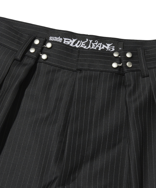 suade（スエード）の「TWO TUCK STRIPE SLACKS [BLACK]（スラックス・レディース・その他・MEDIUM/LARGE/SMALL）」の4枚目の写真