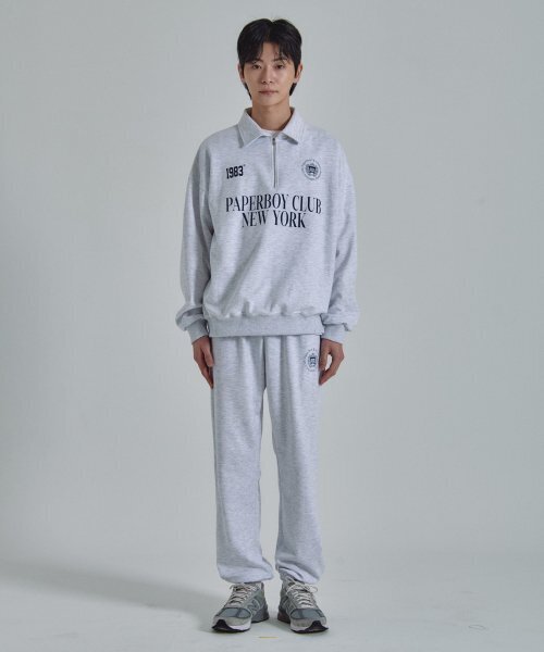 PAPERBOY（ペーパーボーイ）の「スポーツクラブ ハーフジップ-ホワイトメランジ（その他トップス・レディース・その他・LARGE/MEDIUM/SMALL）」の2枚目の写真