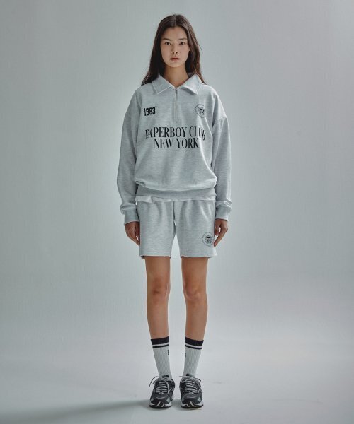 PAPERBOY（ペーパーボーイ）の「スポーツクラブ ハーフジップ-ホワイトメランジ（その他トップス・レディース・その他・LARGE/MEDIUM/SMALL）」の3枚目の写真