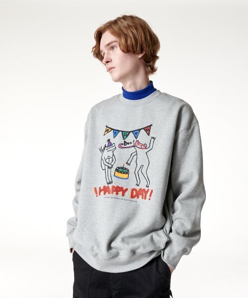 RADINEO(ラディネオ)の「ハッピーデイ スウェット グレー(スウェット・メンズ・その他・LARGE/MEDIUM/X-LARGE)」の1枚目の写真