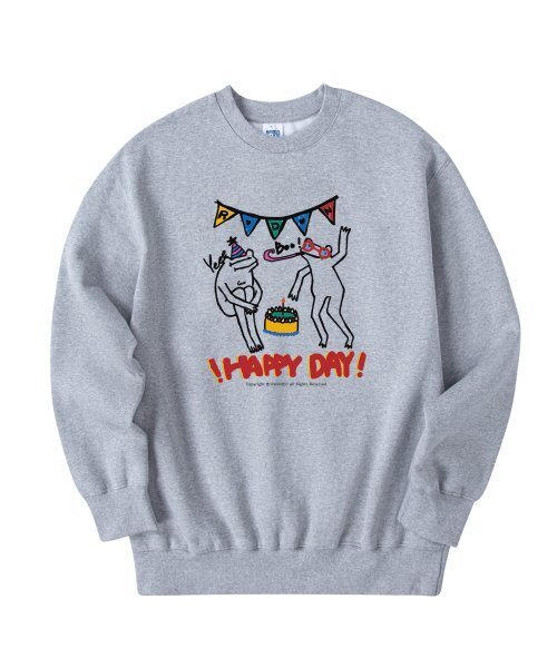 RADINEO(ラディネオ)の「ハッピーデイ スウェット グレー(スウェット・メンズ・その他・LARGE/MEDIUM/X-LARGE)」の2枚目の写真
