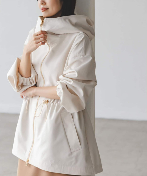 Noble（ノーブル）の「ハイツイストダブルクロスマウンテンパーカー（マウンテンパーカー・レディース・ネイビー/アイボリー・38/36）」の8枚目の写真