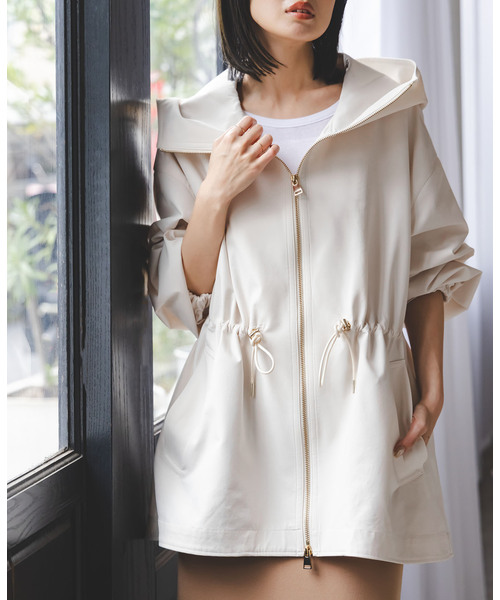 Noble（ノーブル）の「ハイツイストダブルクロスマウンテンパーカー（マウンテンパーカー・レディース・ネイビー/アイボリー・38/36）」の11枚目の写真