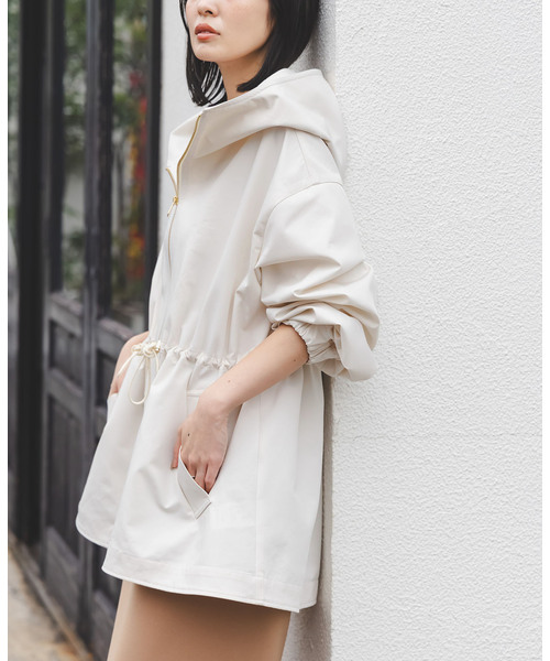 Noble（ノーブル）の「ハイツイストダブルクロスマウンテンパーカー（マウンテンパーカー・レディース・ネイビー/アイボリー・38/36）」の12枚目の写真