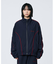 AAMBITION（アアンビション）の「ラインウーブントラックジャケット（ネイビー）（ナイロンジャケット）」