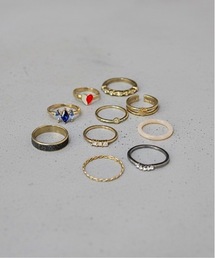 Burner（バーナー）の「【Cr+ov（クローヴ）】デザインリング　10点セット　cro-ring-1（リング）」