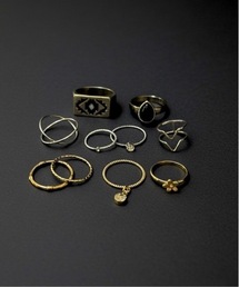 Burner（バーナー）の「【Cr+ov（クローヴ）】デザインリング　10点セット　cro-ring-1（リング）」