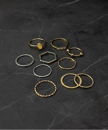 【Cr+ov(クローヴ)】デザインリング 10点セット cro-ring-1【GBT】