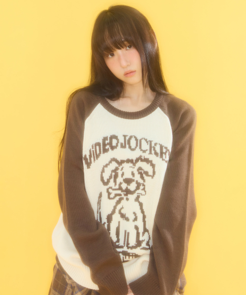 Video Jockey（ビデオジョッキー）の「プチラグランニットセーター [ブラウン]（ニット/セーター・レディース・ブラウン・MEDIUM）」の3枚目の写真