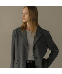 Stripe essential single jacket [KNFW02JK03]_[2color]