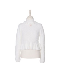 Shaggy peplum knit