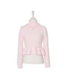 Shaggy peplum knit