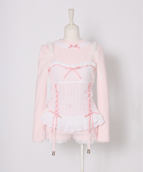 Fiorforte(フィオルフォルテ)の「Shaggy peplum knit(ニット/セーター・レディース・ホワイト/ピンク・FREE)」の20枚目の写真