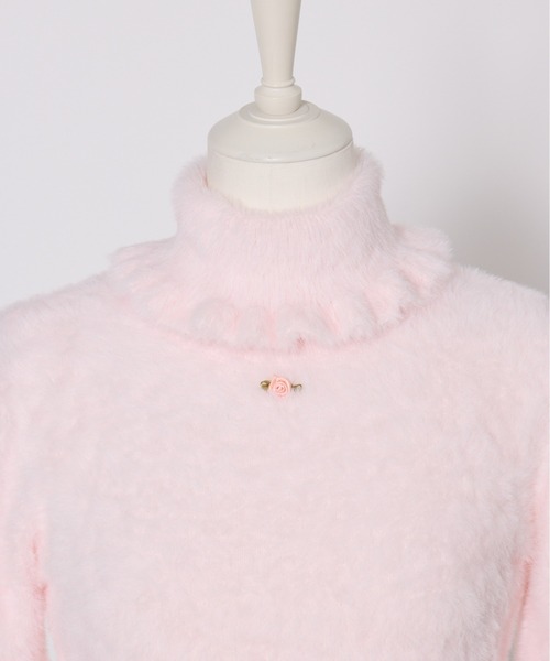 Fiorforte(フィオルフォルテ)の「Shaggy peplum knit(ニット/セーター・レディース・ホワイト/ピンク・FREE)」の13枚目の写真